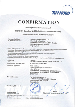NORSOK M650 Edition 4 Certification